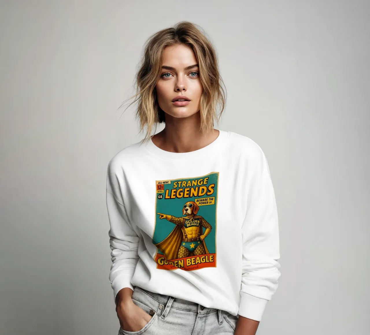 STRANGE LEGENDS THE GOLDEN BEAGLE - Fresh Supes On The Block felpa da Vintage Van Gogh