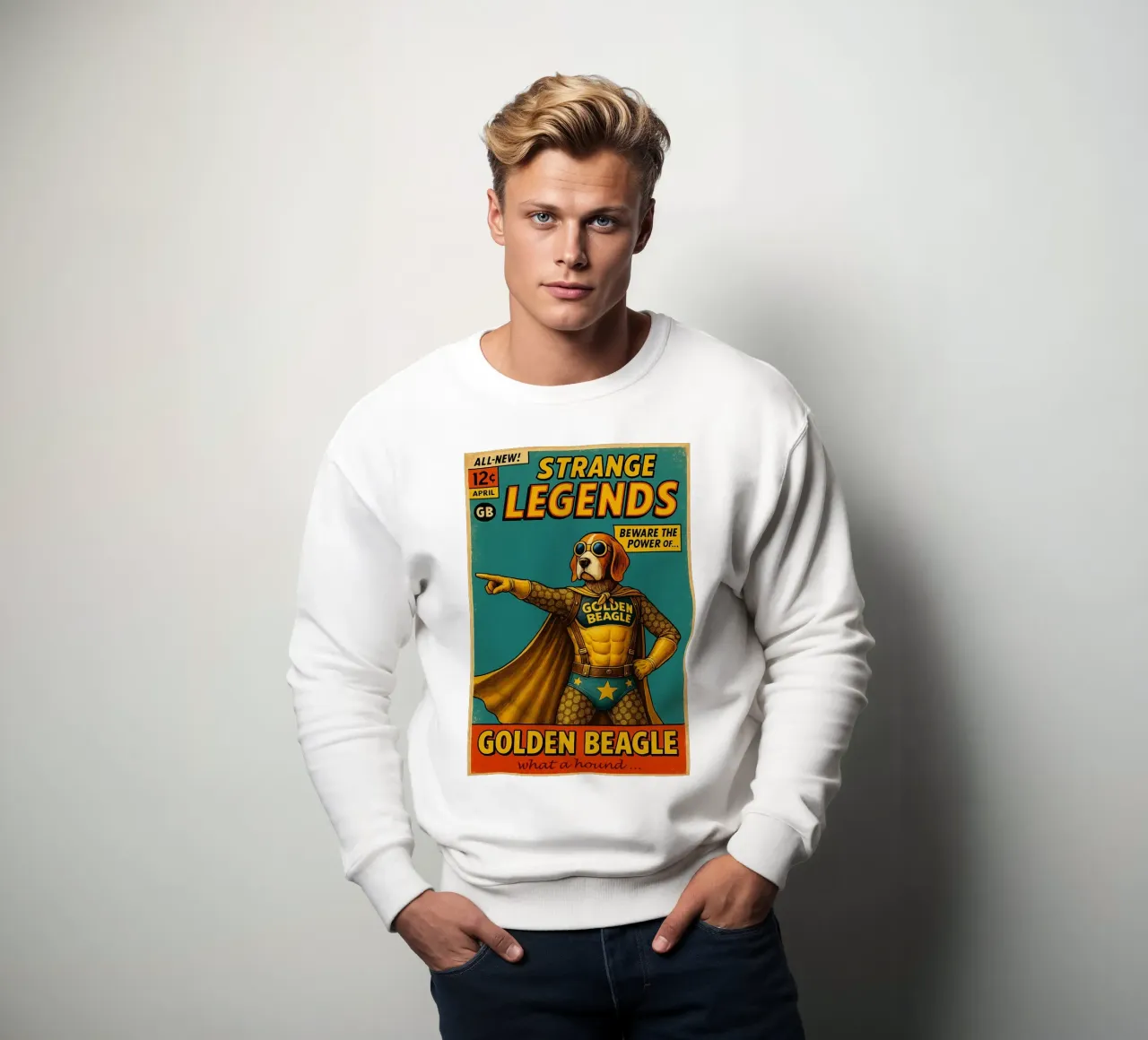 STRANGE LEGENDS THE GOLDEN BEAGLE - Fresh Supes On The Block felpa da Vintage Van Gogh