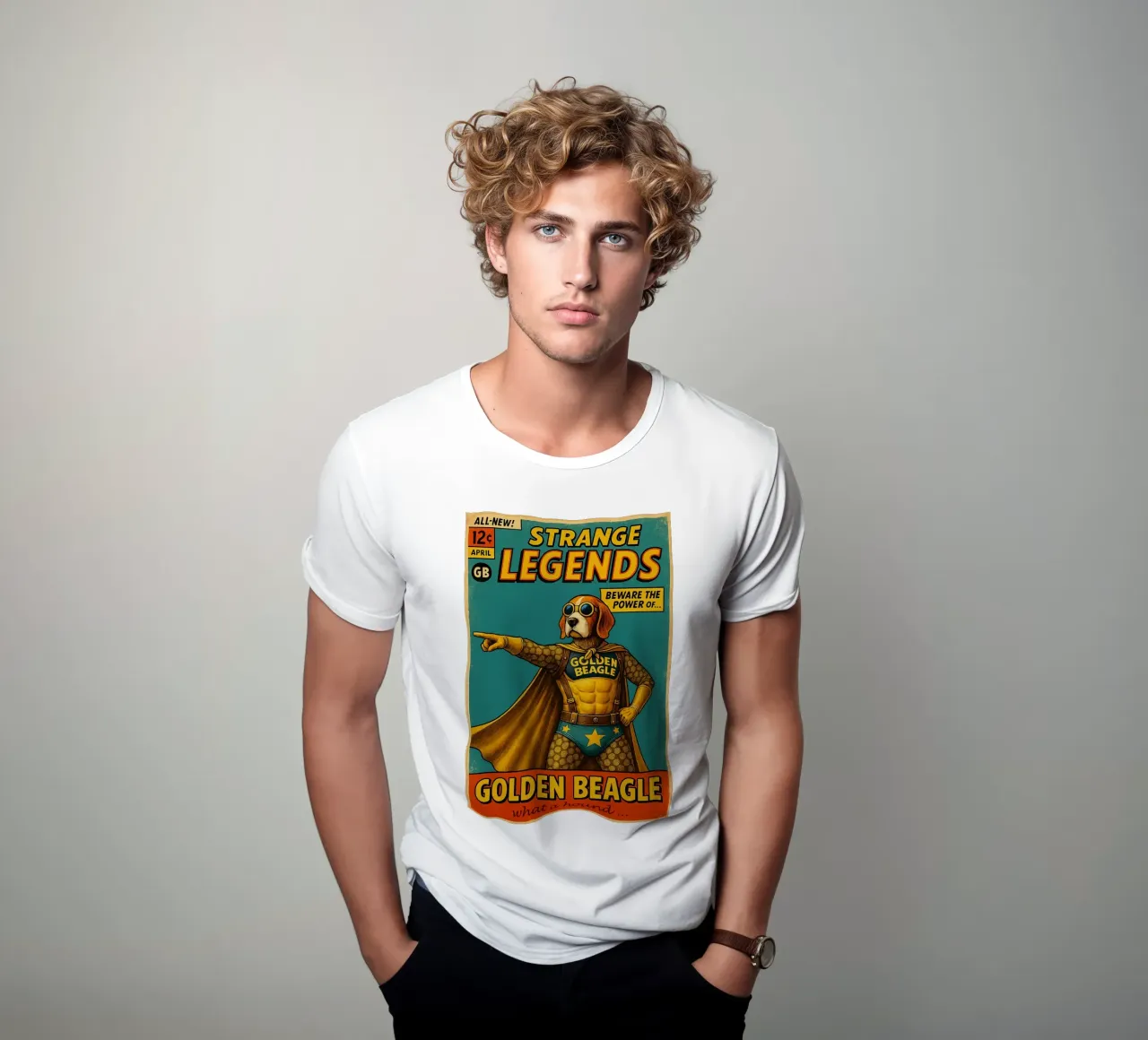 STRANGE LEGENDS THE GOLDEN BEAGLE - Fresh Supes On The Block t-shirt da Vintage Van Gogh