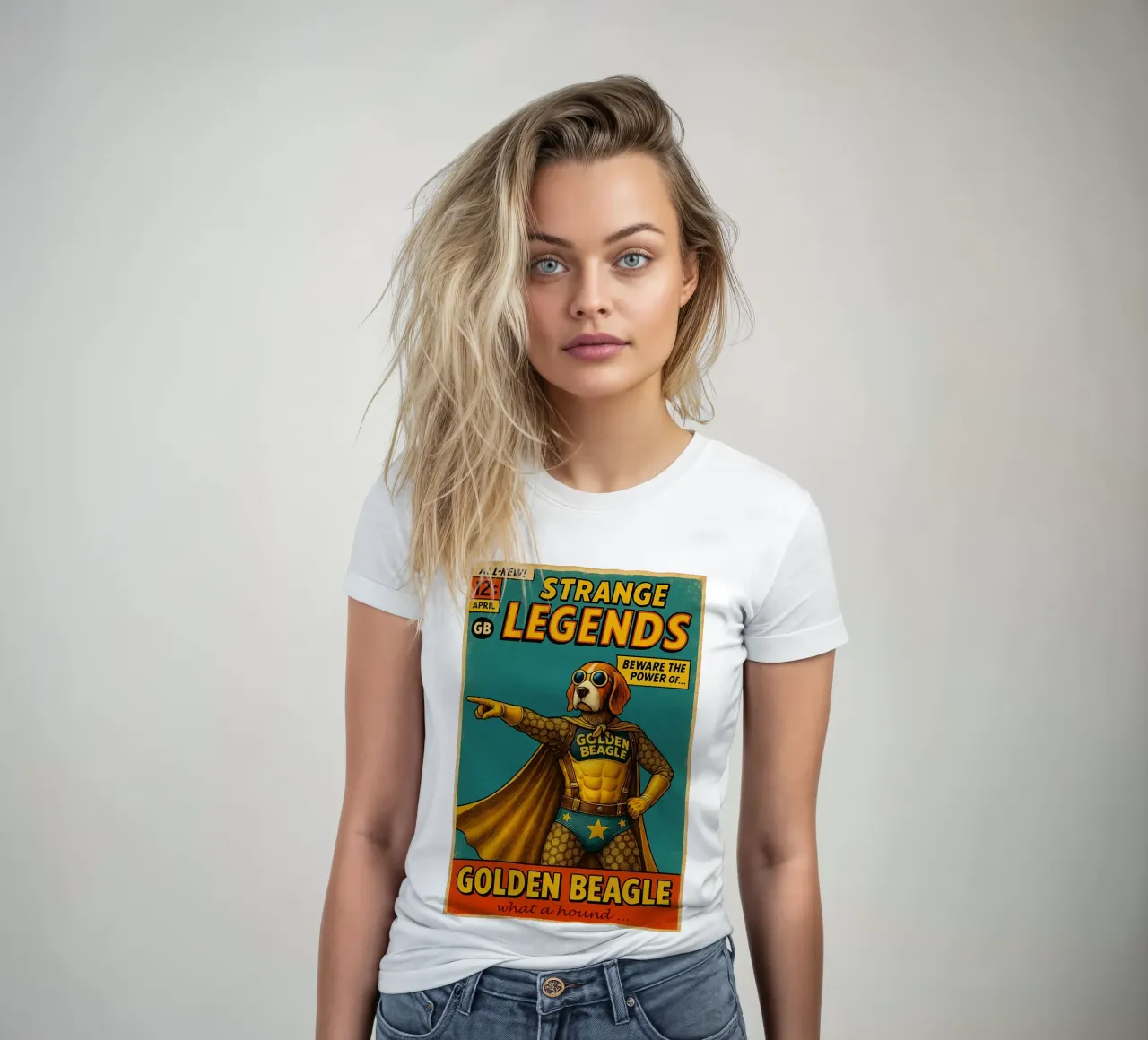 STRANGE LEGENDS THE GOLDEN BEAGLE - Fresh Supes On The Block t-shirt da donna da Vintage Van Gogh