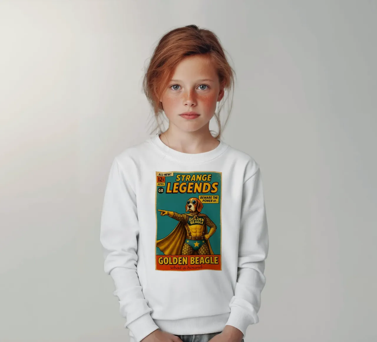 STRANGE LEGENDS THE GOLDEN BEAGLE - Fresh Supes On The Block felpa bambino da Vintage Van Gogh