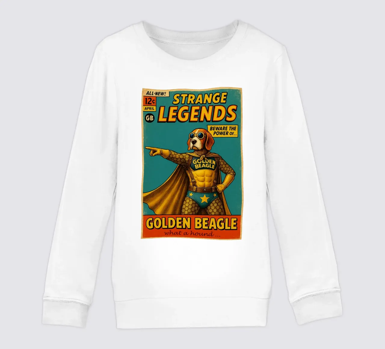 STRANGE LEGENDS THE GOLDEN BEAGLE - Fresh Supes On The Block felpa bambino da Vintage Van Gogh