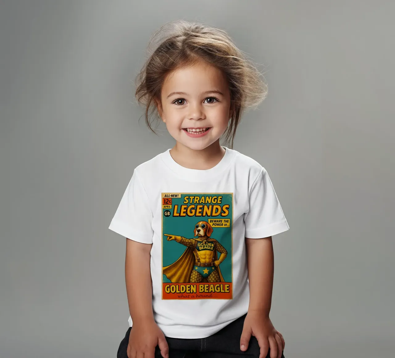 STRANGE LEGENDS THE GOLDEN BEAGLE - Fresh Supes On The Block t-shirt bambini da Vintage Van Gogh