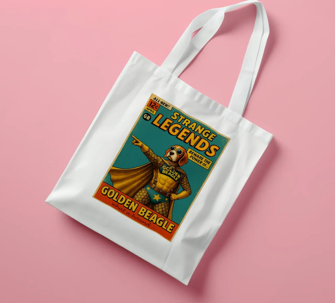 STRANGE LEGENDS THE GOLDEN BEAGLE - Fresh Supes On The Block borsa in juta da Vintage Van Gogh