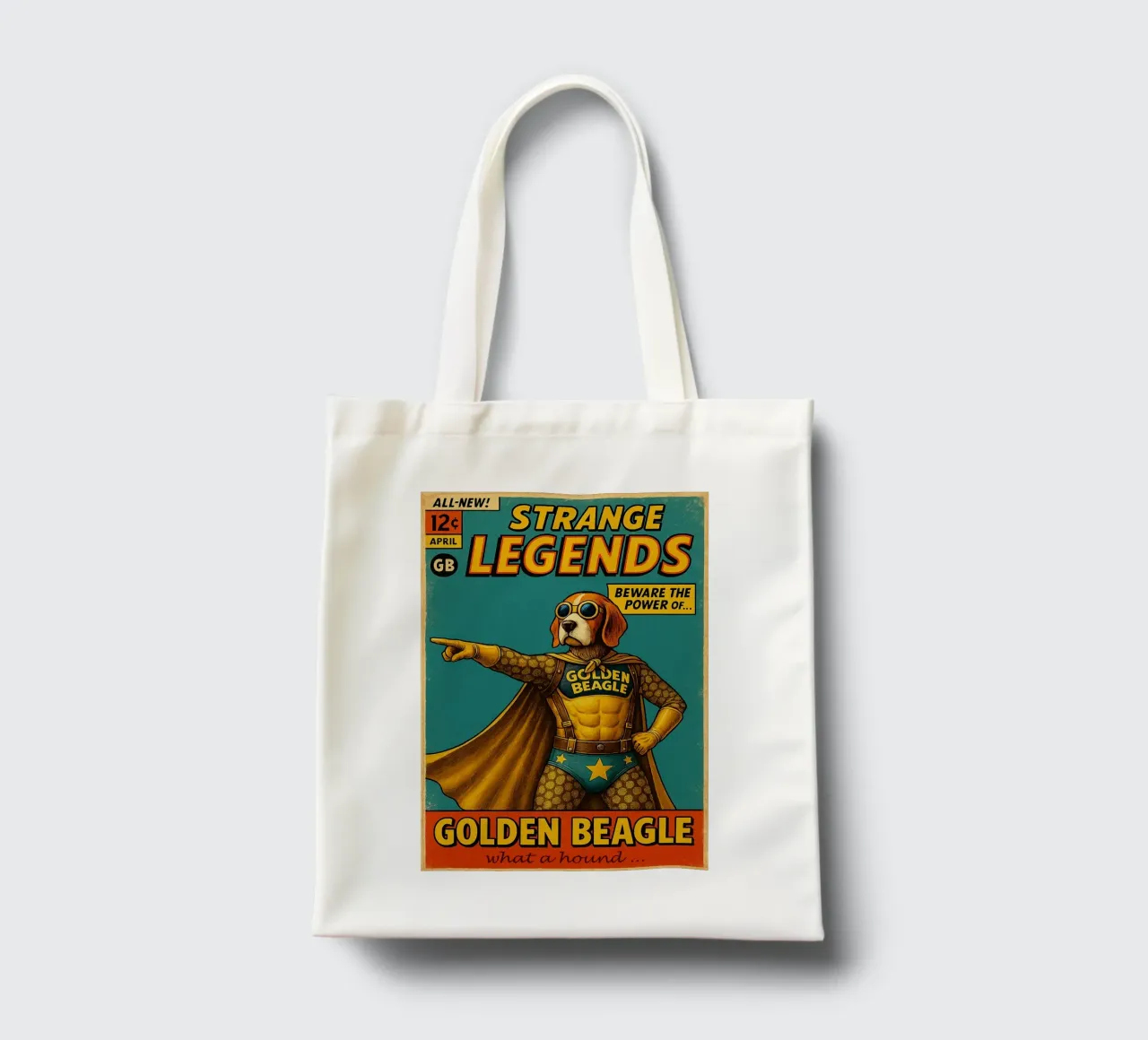STRANGE LEGENDS THE GOLDEN BEAGLE - Fresh Supes On The Block borsa in juta da Vintage Van Gogh