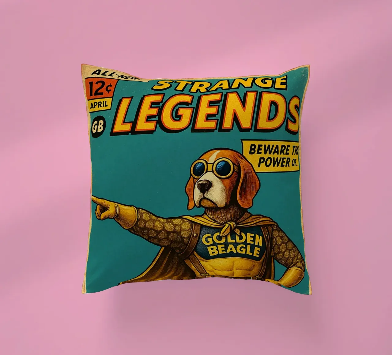 STRANGE LEGENDS THE GOLDEN BEAGLE - Fresh Supes On The Block cuscino da Vintage Van Gogh