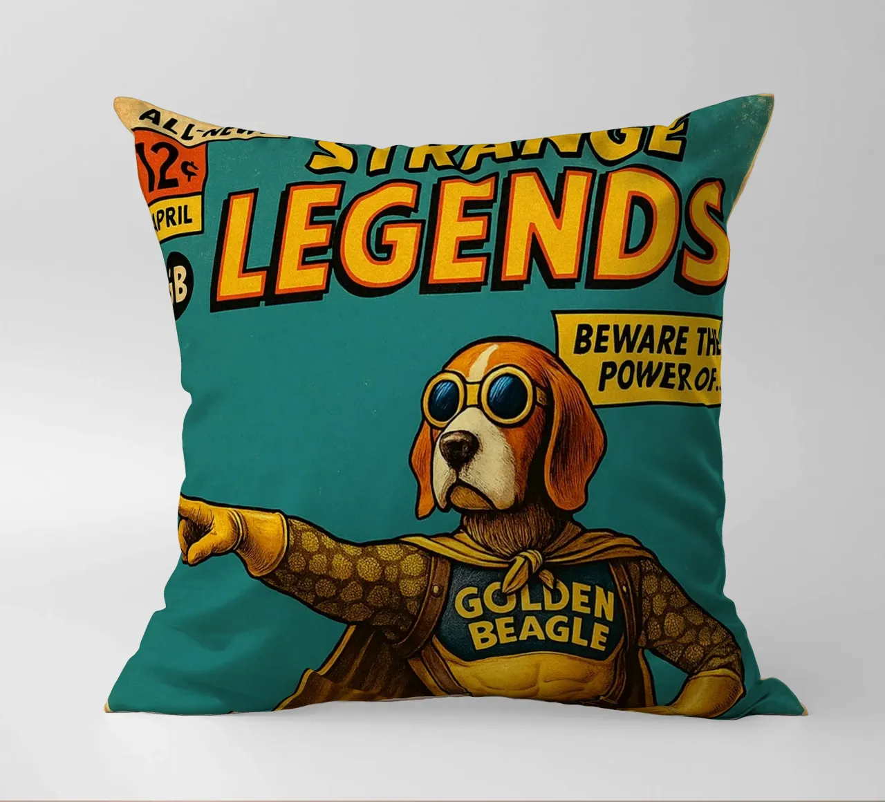 STRANGE LEGENDS THE GOLDEN BEAGLE - Fresh Supes On The Block cuscino da Vintage Van Gogh