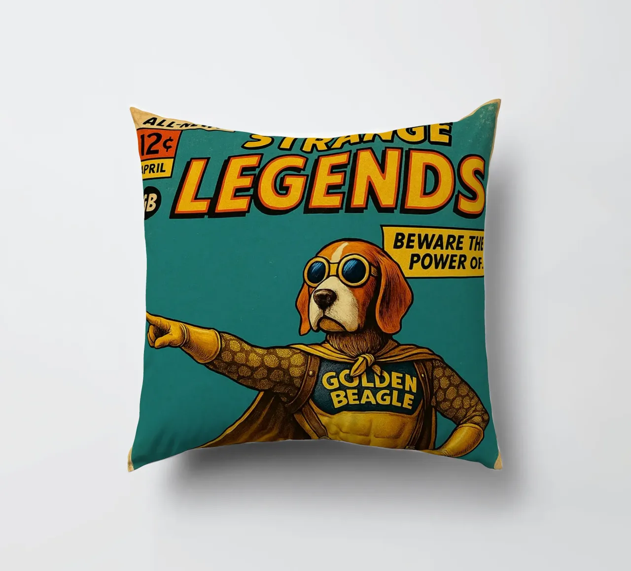 STRANGE LEGENDS THE GOLDEN BEAGLE - Fresh Supes On The Block cuscino da Vintage Van Gogh