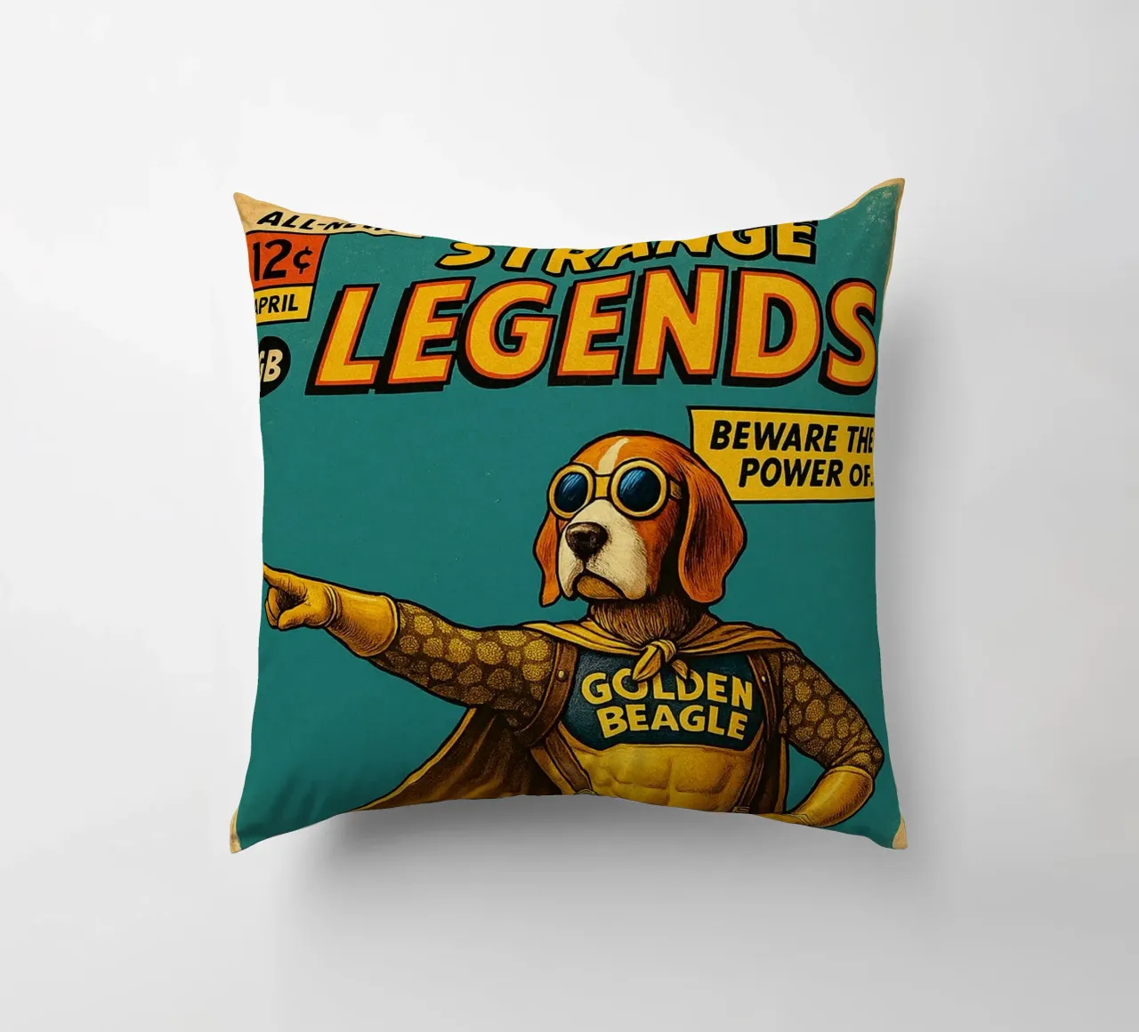STRANGE LEGENDS THE GOLDEN BEAGLE - Fresh Supes On The Block cuscino da Vintage Van Gogh