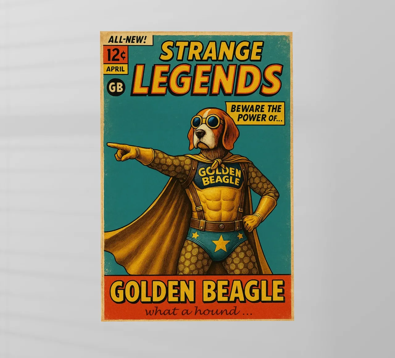 STRANGE LEGENDS THE GOLDEN BEAGLE - Fresh Supes On The Block pellicola backlit da Vintage Van Gogh