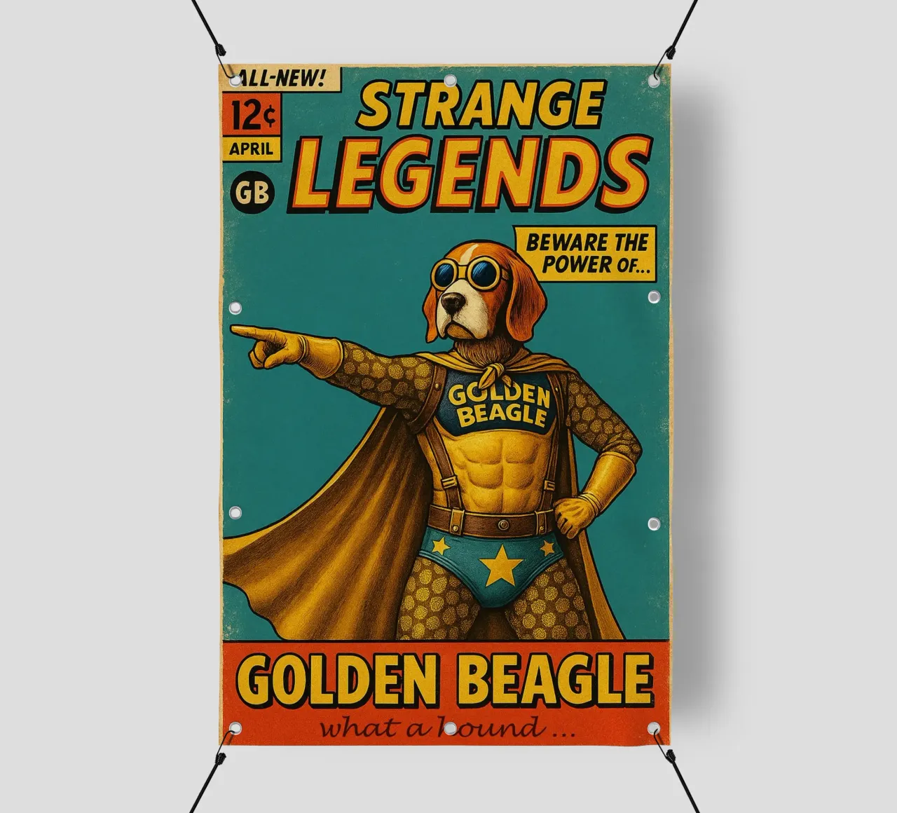 STRANGE LEGENDS THE GOLDEN BEAGLE - Fresh Supes On The Block telo in pvc da Vintage Van Gogh