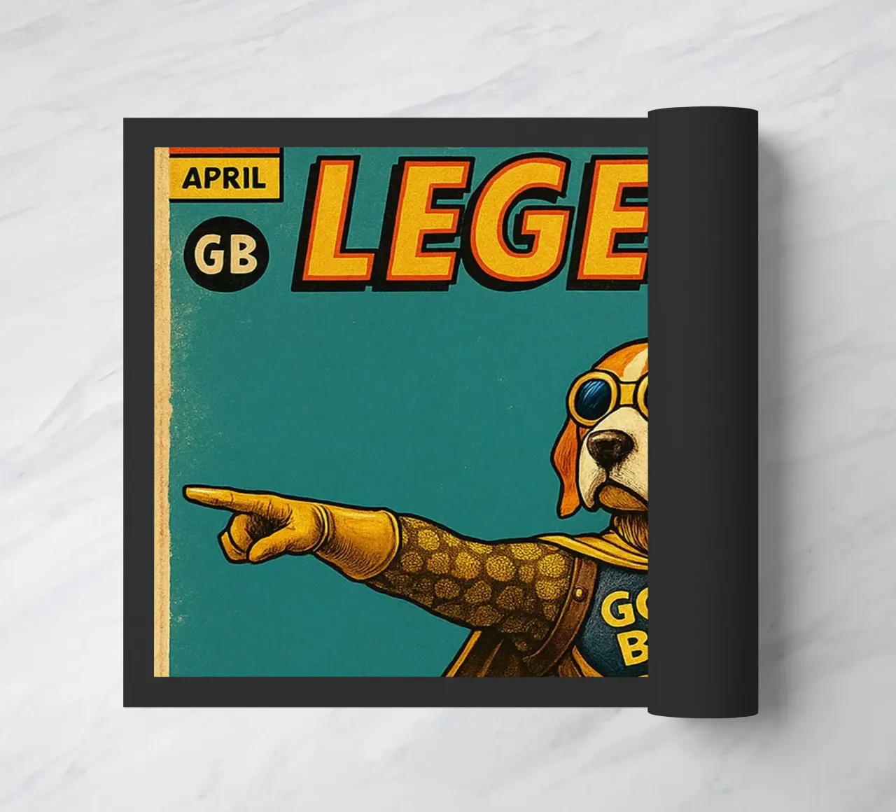STRANGE LEGENDS THE GOLDEN BEAGLE - Fresh Supes On The Block felpudo de Vintage Van Gogh