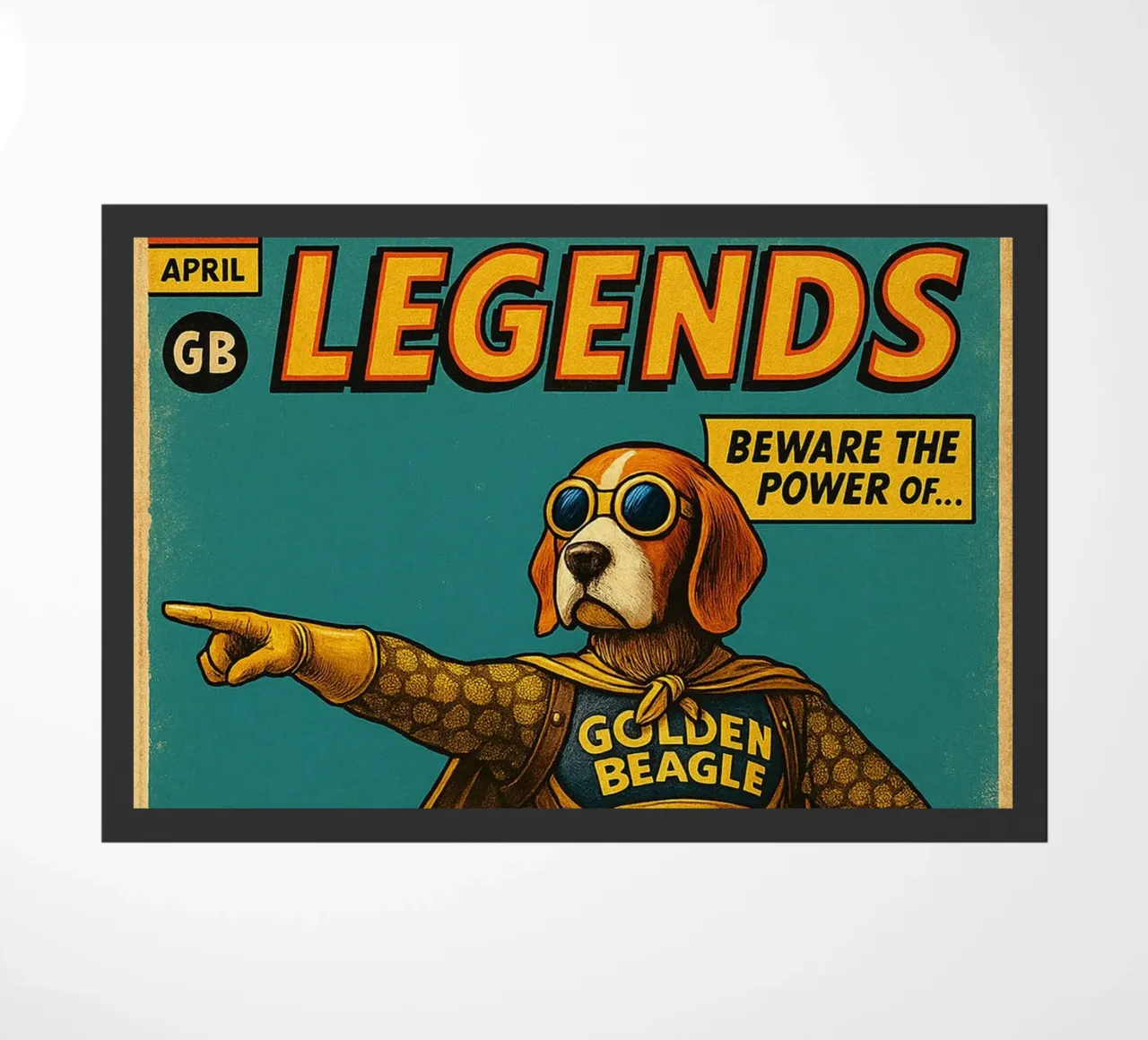 STRANGE LEGENDS THE GOLDEN BEAGLE - Fresh Supes On The Block felpudo de Vintage Van Gogh