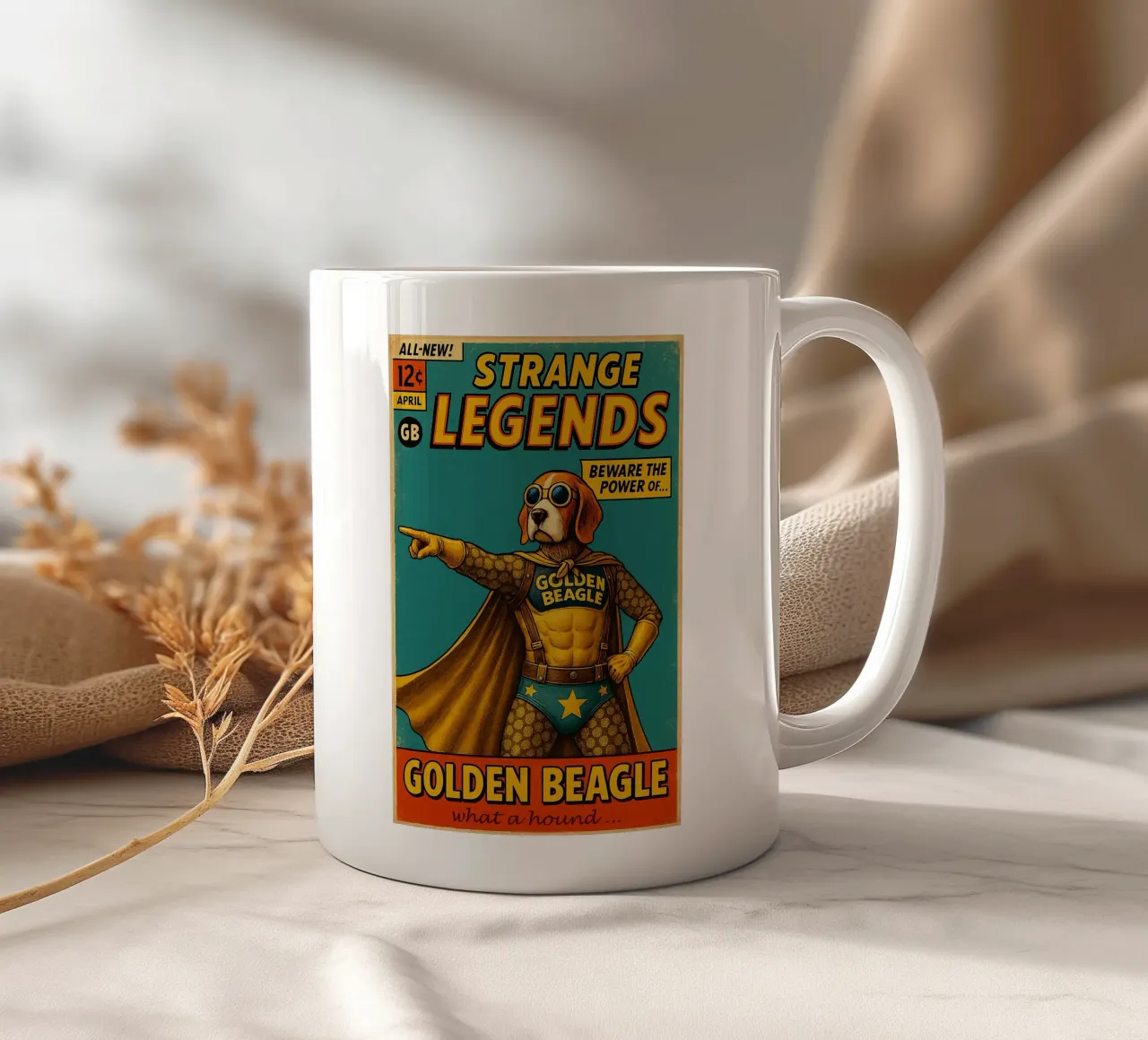 STRANGE LEGENDS THE GOLDEN BEAGLE - Fresh Supes On The Block tazza in ceramica da Vintage Van Gogh
