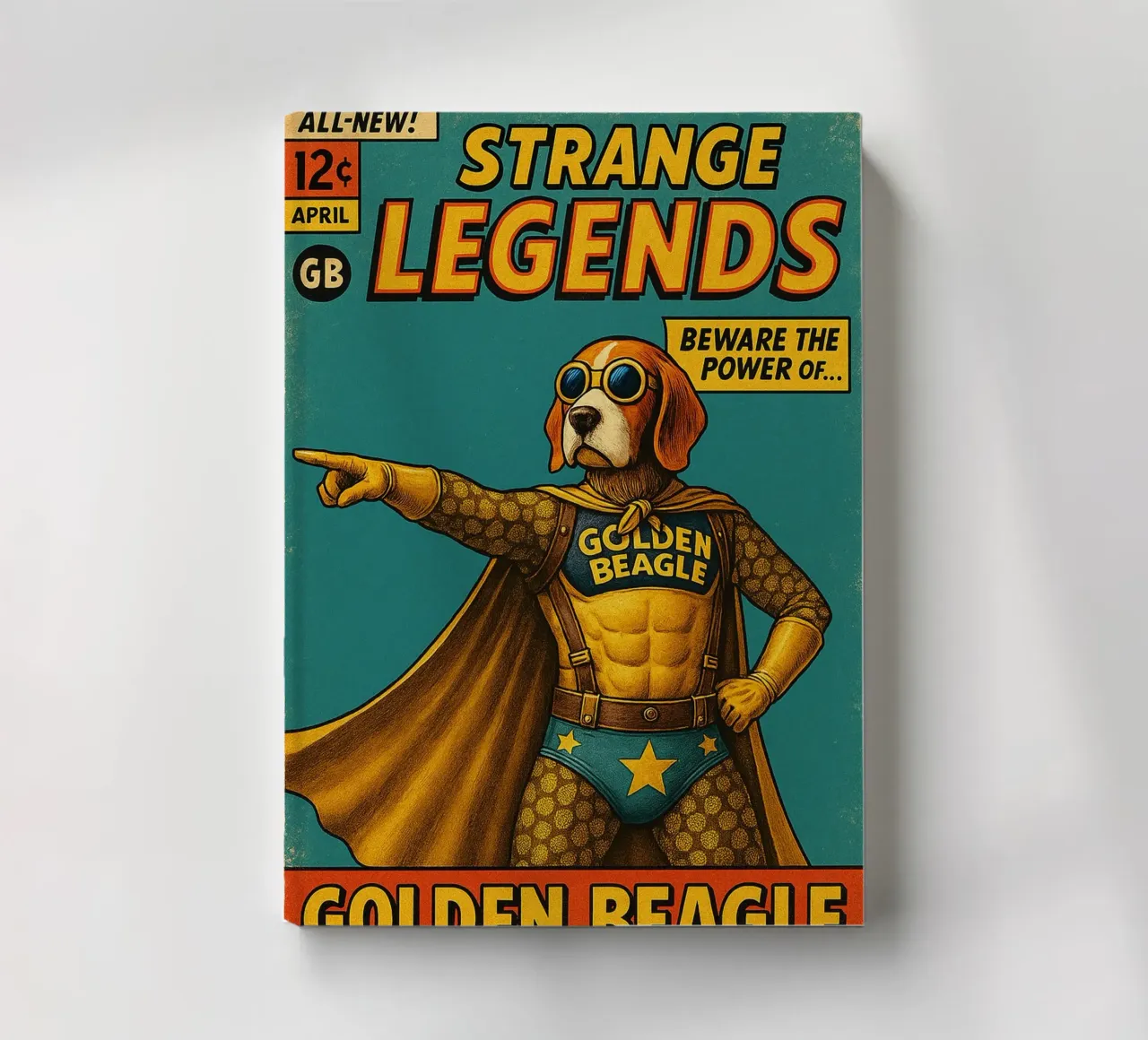 STRANGE LEGENDS THE GOLDEN BEAGLE - Fresh Supes On The Block notebook by Vintage Van Gogh
