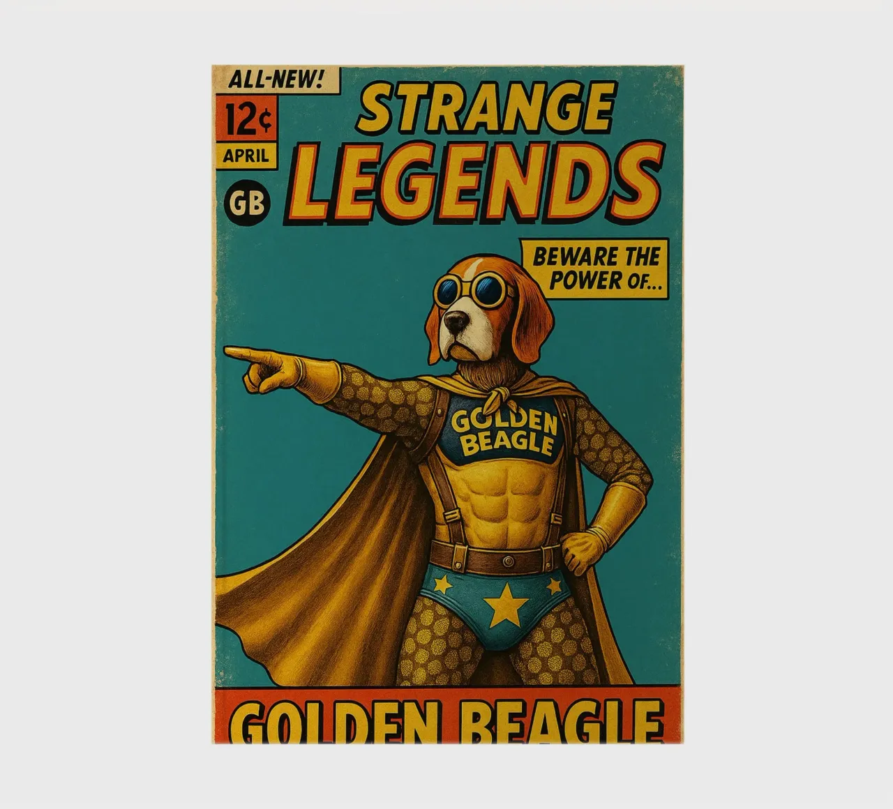 STRANGE LEGENDS THE GOLDEN BEAGLE - Fresh Supes On The Block notebook by Vintage Van Gogh