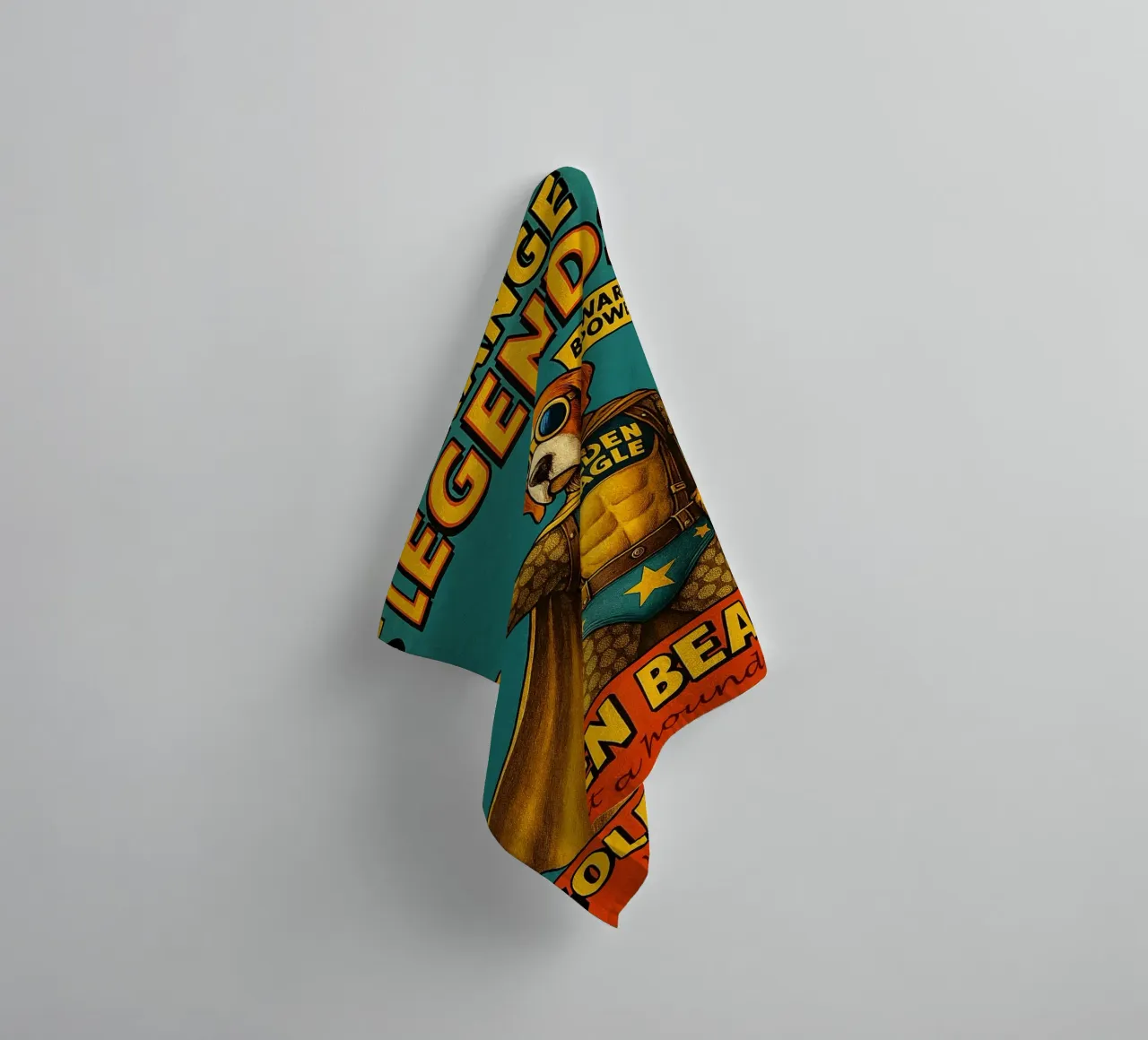 STRANGE LEGENDS THE GOLDEN BEAGLE - Fresh Supes On The Block Handtuch von Vintage Van Gogh