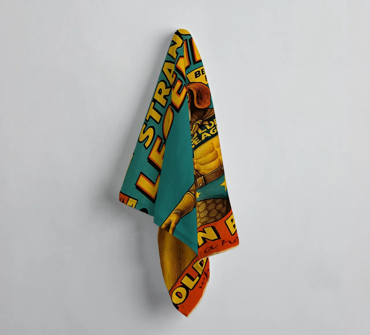 STRANGE LEGENDS THE GOLDEN BEAGLE - Fresh Supes On The Block Handtuch von Vintage Van Gogh
