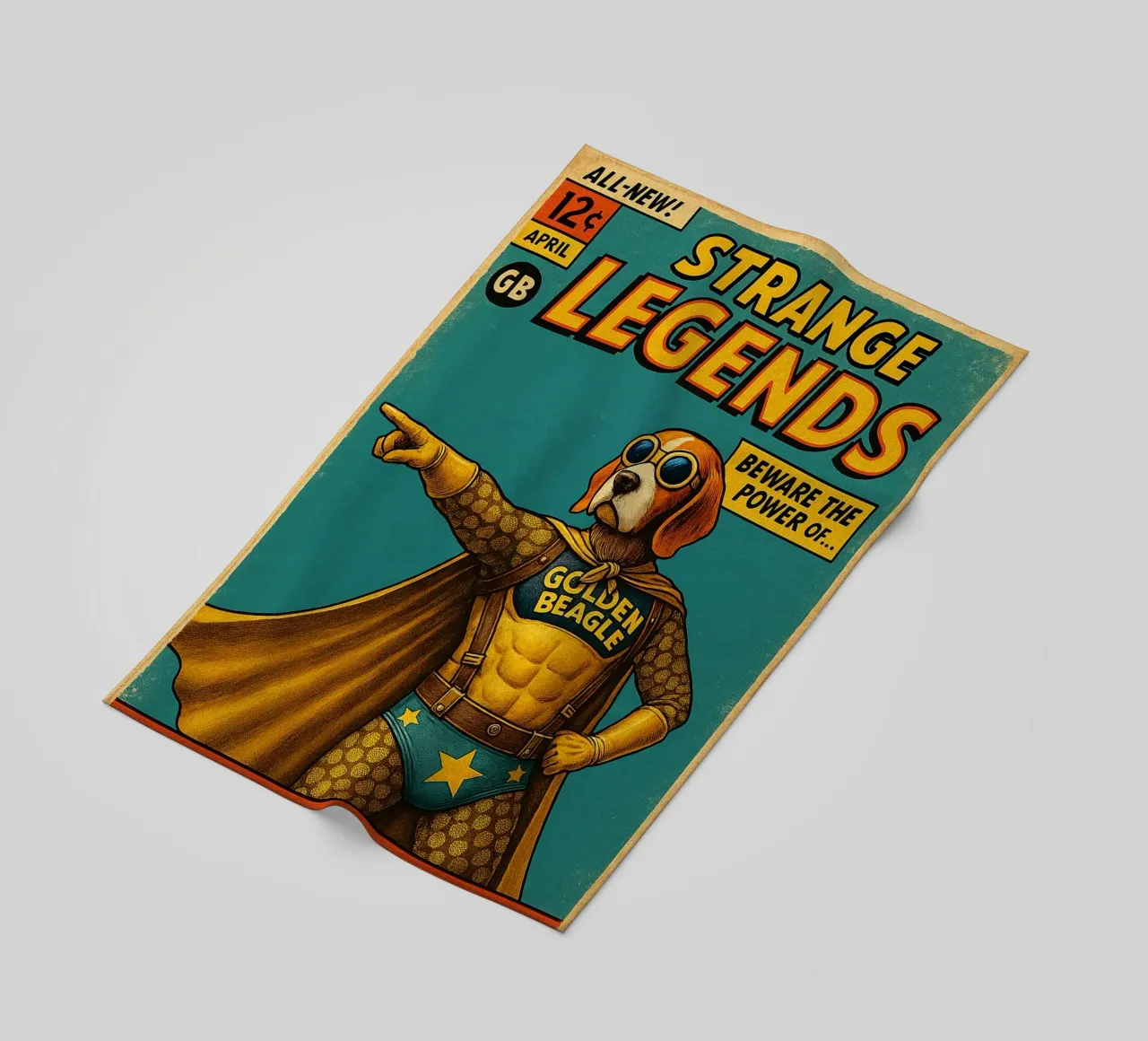 STRANGE LEGENDS THE GOLDEN BEAGLE - Fresh Supes On The Block telo mare da Vintage Van Gogh