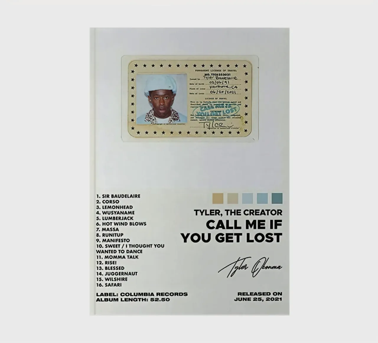 Tyler The Creator Call Me If You Get Lost diario da Roronoa7