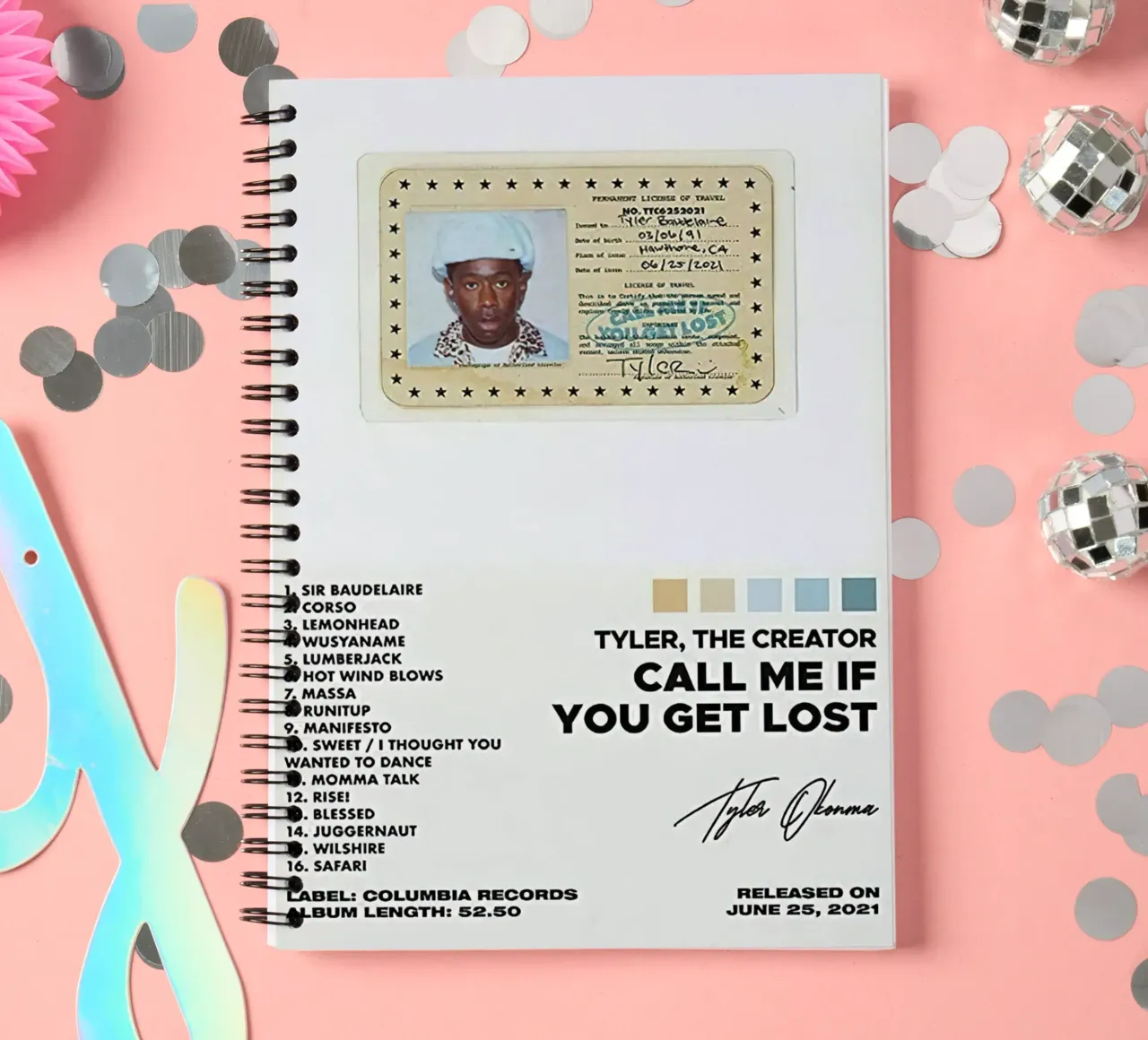 Tyler The Creator Call Me If You Get Lost diario ad anelli da Roronoa7