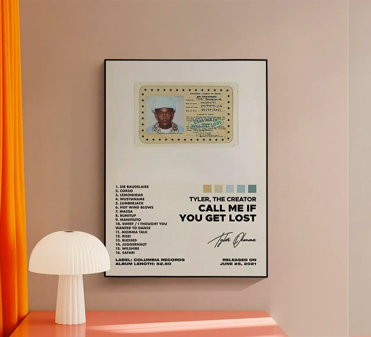 Tyler The Creator Call Me If You Get Lost acryl van Roronoa7