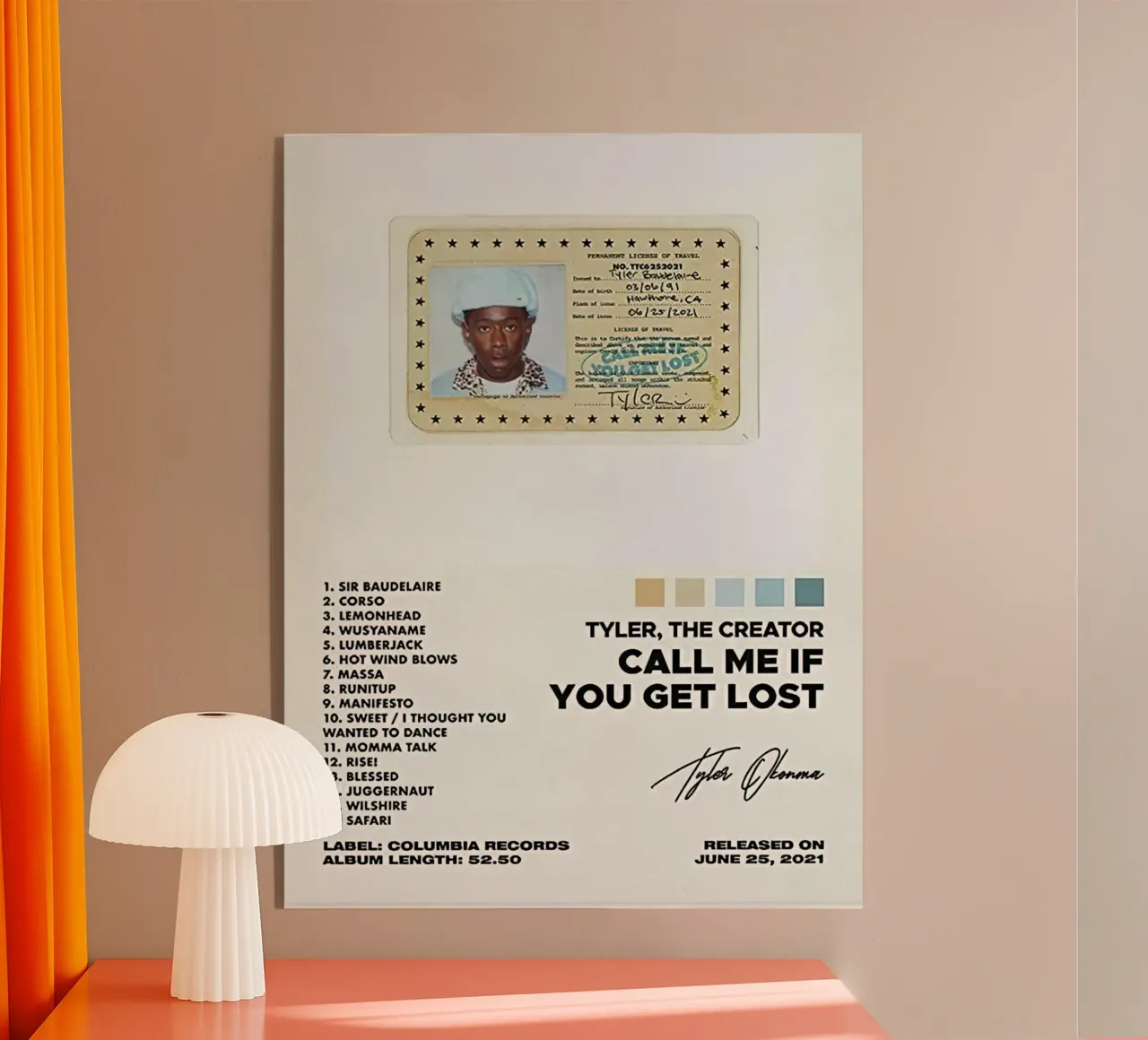 Tyler The Creator Call Me If You Get Lost acryl van Roronoa7