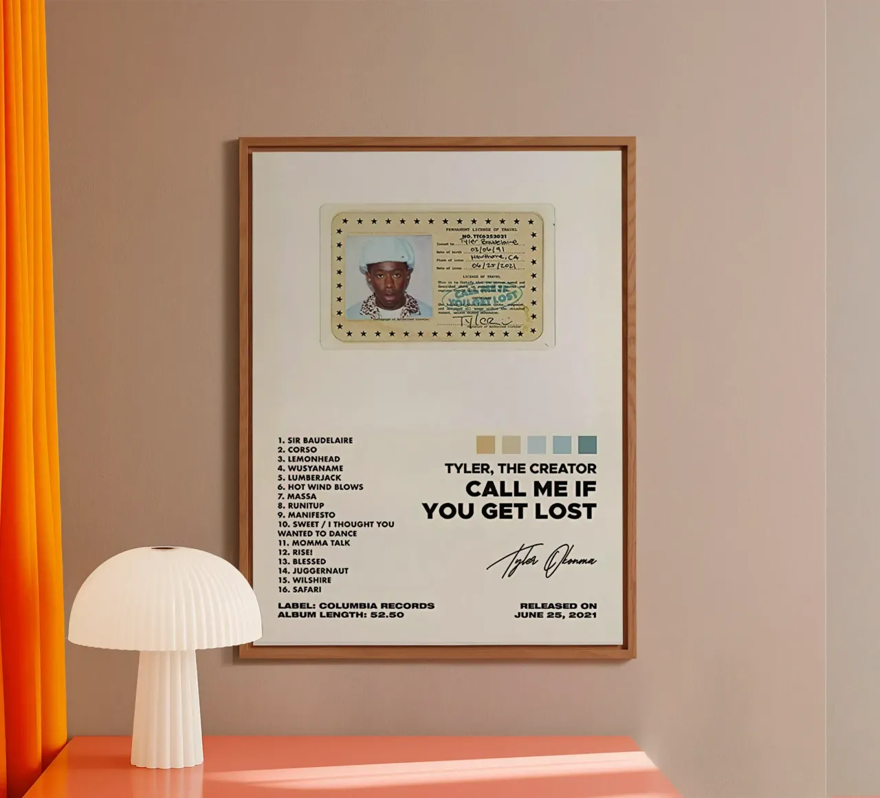 Tyler The Creator Call Me If You Get Lost alluminio dibond da Roronoa7