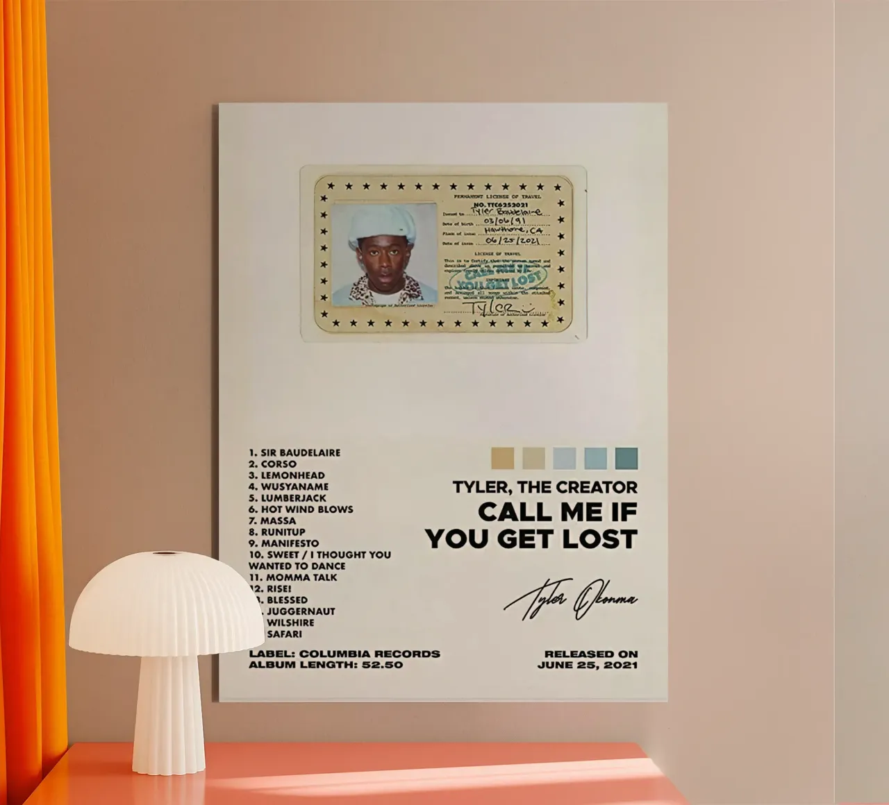 Tyler The Creator Call Me If You Get Lost alluminio dibond da Roronoa7
