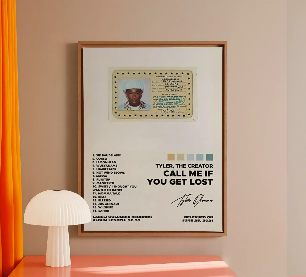 Tyler The Creator Call Me If You Get Lost canvas van Roronoa7