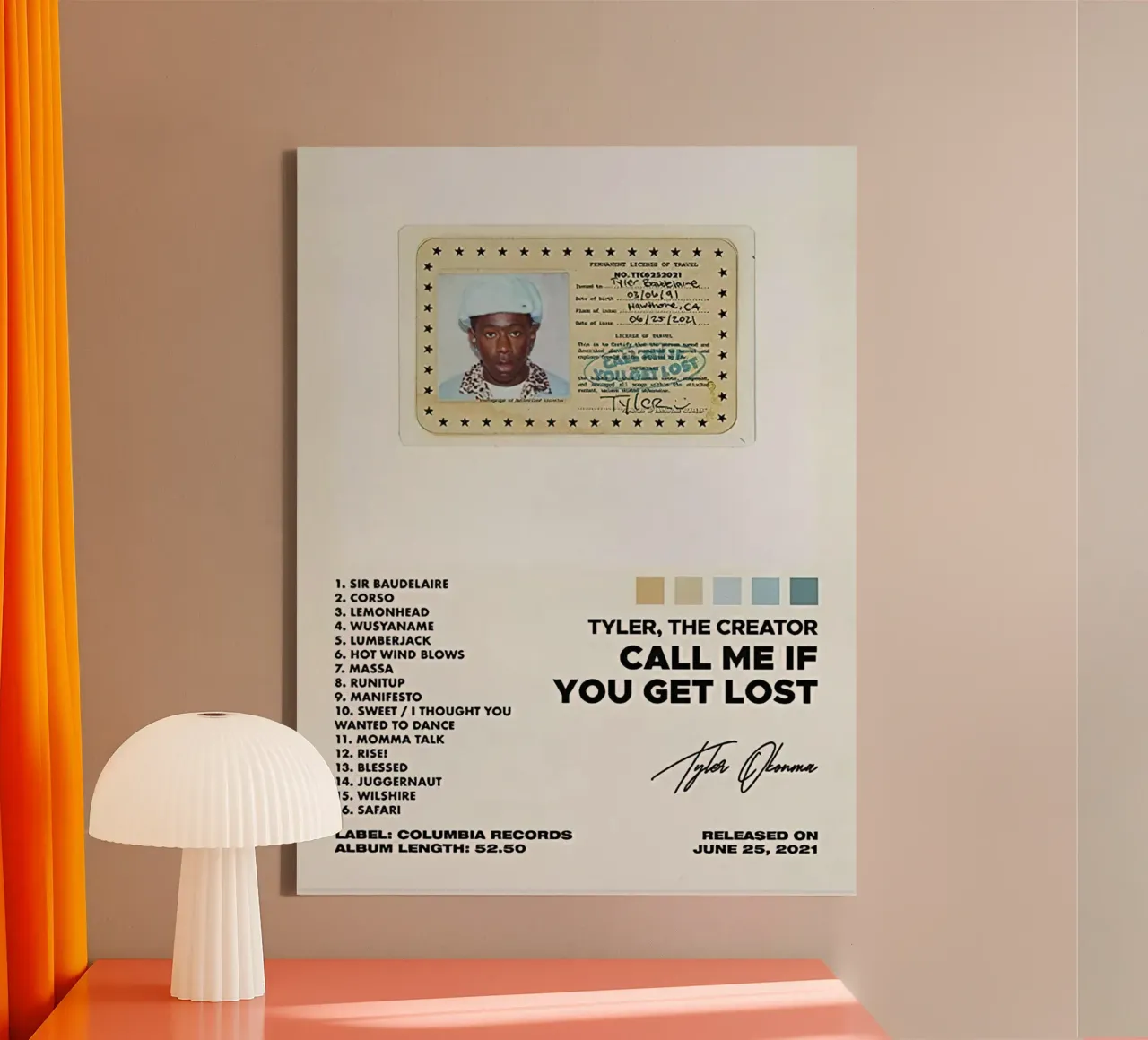 Tyler The Creator Call Me If You Get Lost canvas van Roronoa7