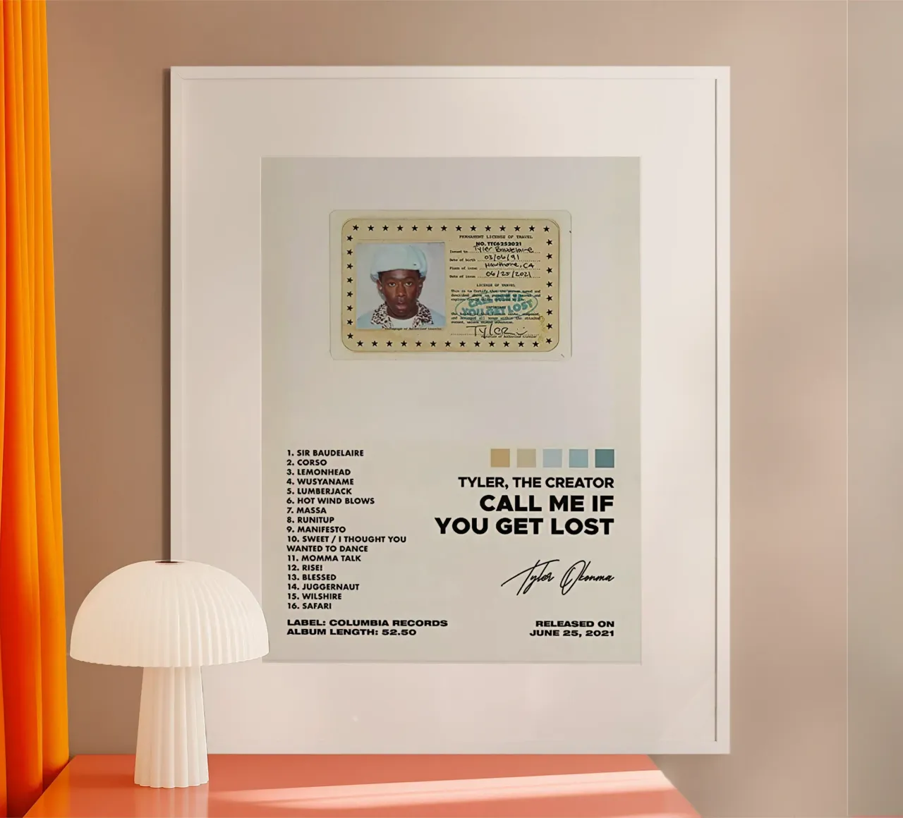 Tyler The Creator Call Me If You Get Lost carta hahnemühle da Roronoa7