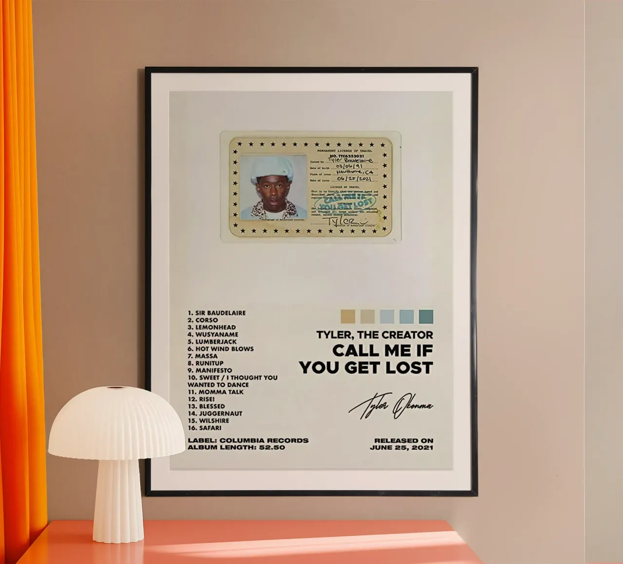 Tyler The Creator Call Me If You Get Lost carta hahnemühle da Roronoa7