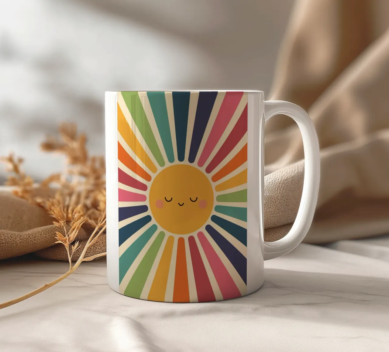 Sorriso solare tazza in ceramica da Andy Westface