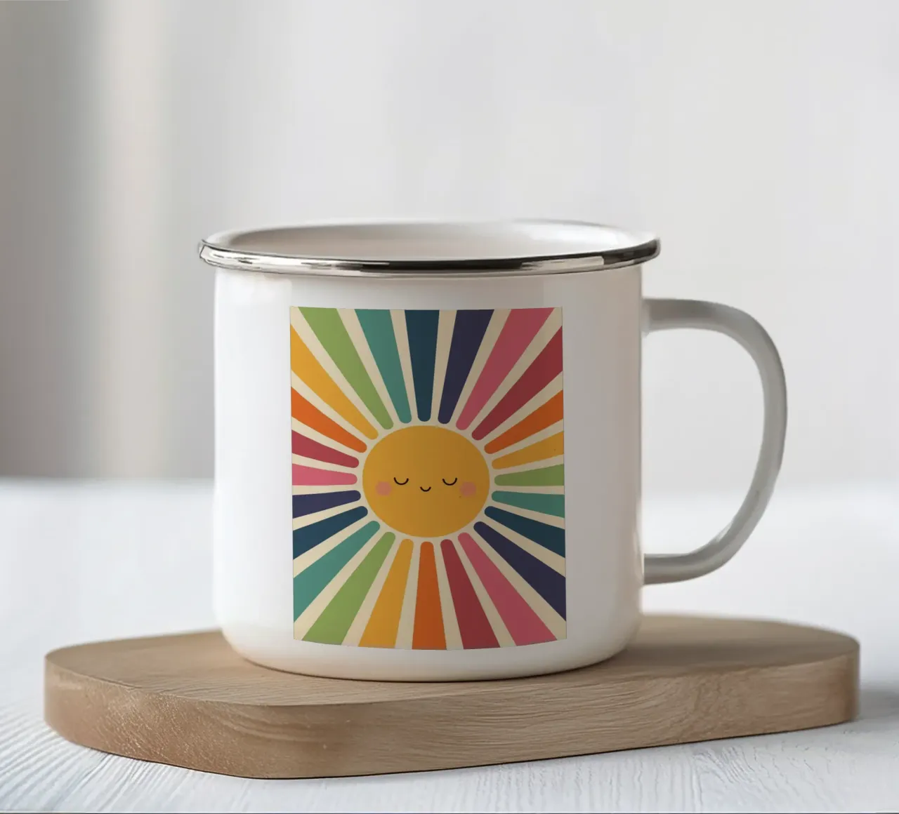 Sorriso solare tazza in smalto da Andy Westface