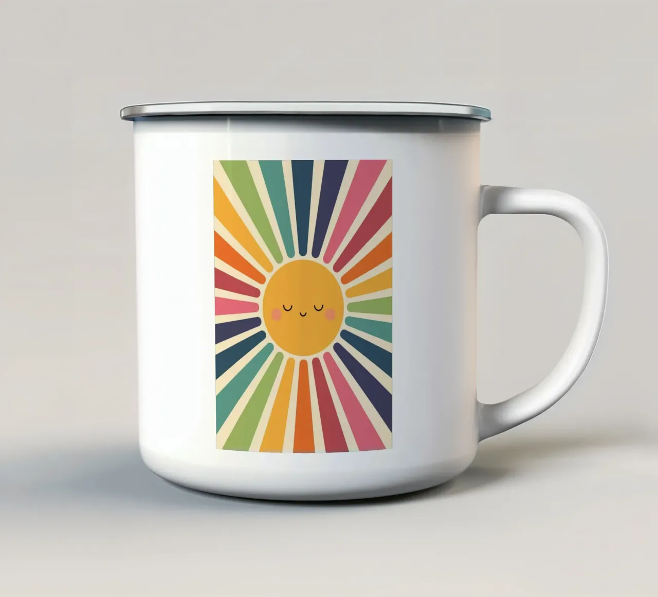 Sorriso solare tazza in smalto da Andy Westface