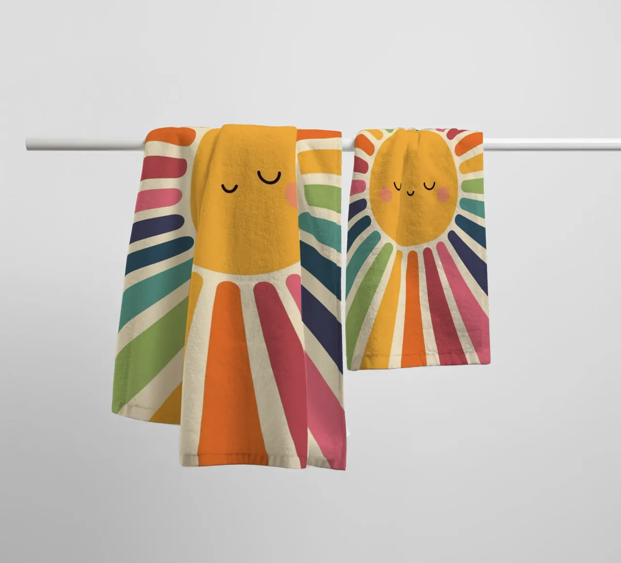 Sorriso solare asciugamano da bagno da Andy Westface