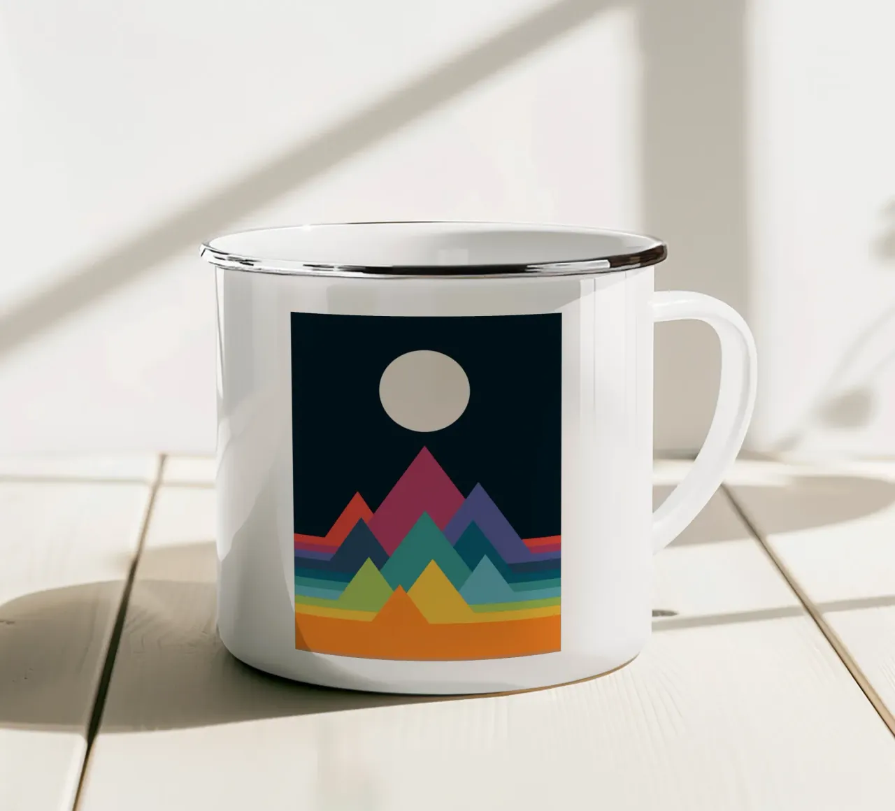 Montagne stravaganti tazza in smalto da Andy Westface