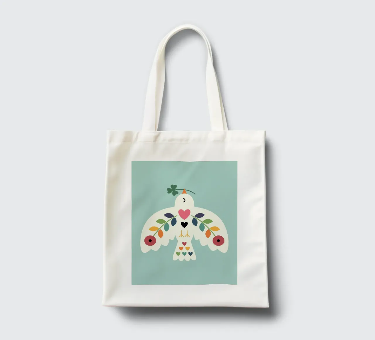 Fortuna Pace Amore borsa in juta da Andy Westface