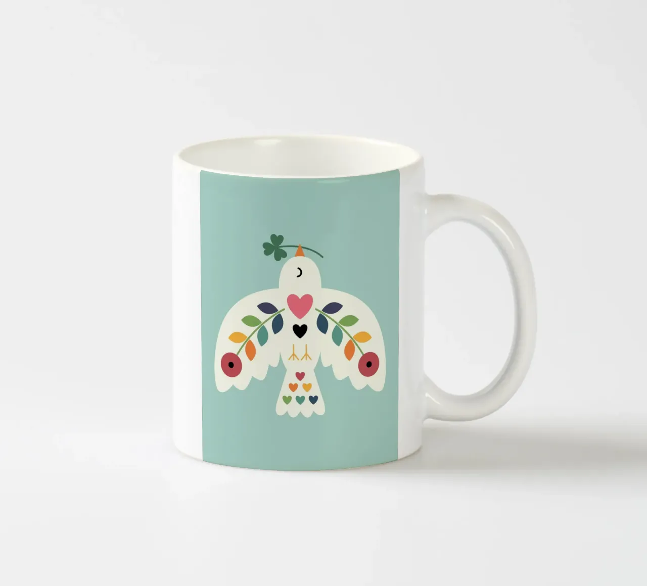 Fortuna Pace Amore tazza in ceramica da Andy Westface