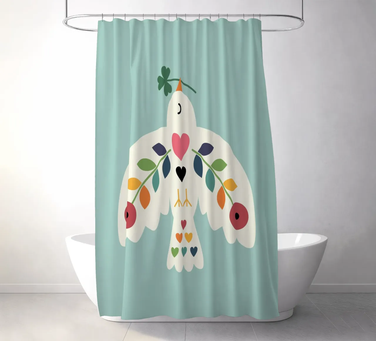 Fortuna Pace Amore tenda da doccia da Andy Westface