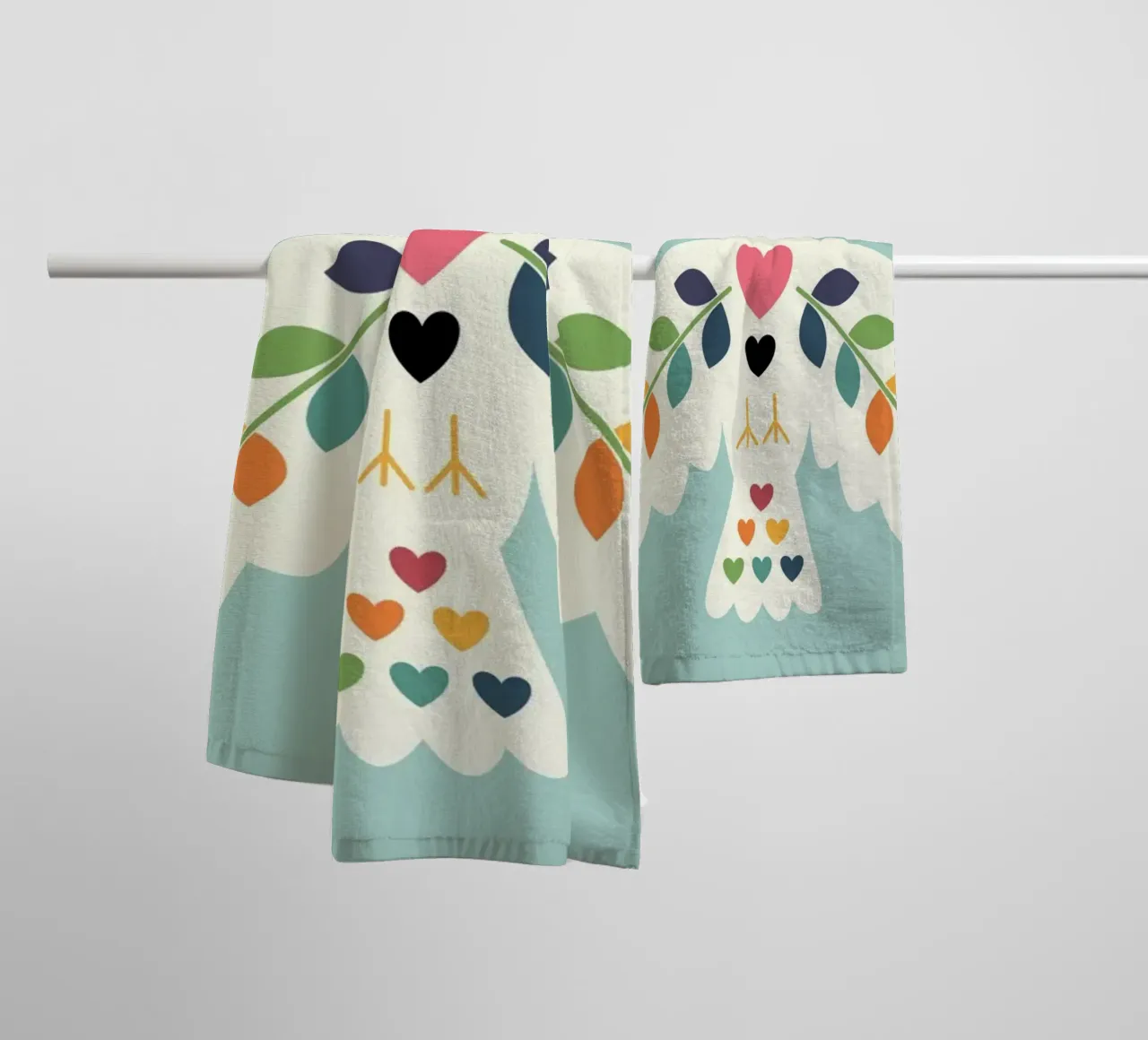 Fortuna Pace Amore asciugamano da bagno da Andy Westface