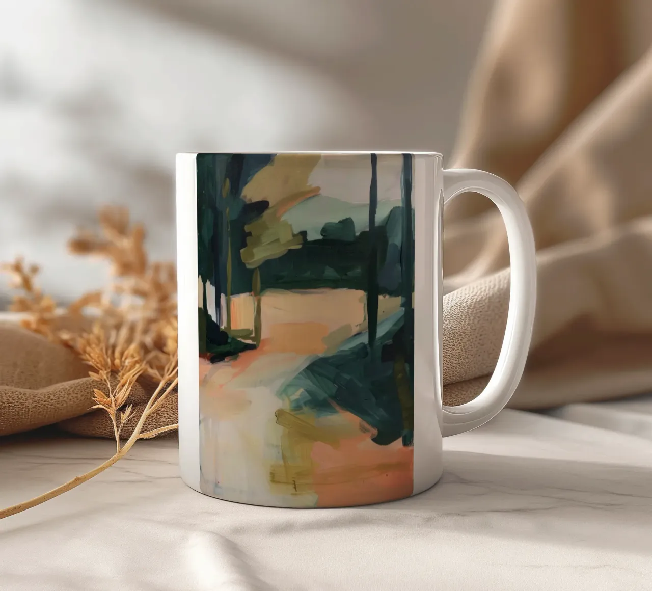 Paesaggio astratto tazza in ceramica da DaarbyN