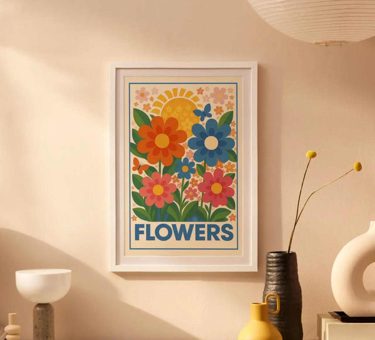 Poster floreale - Poster floreale colorato e retrò carta hahnemühle da JETLAG | affiches voyage