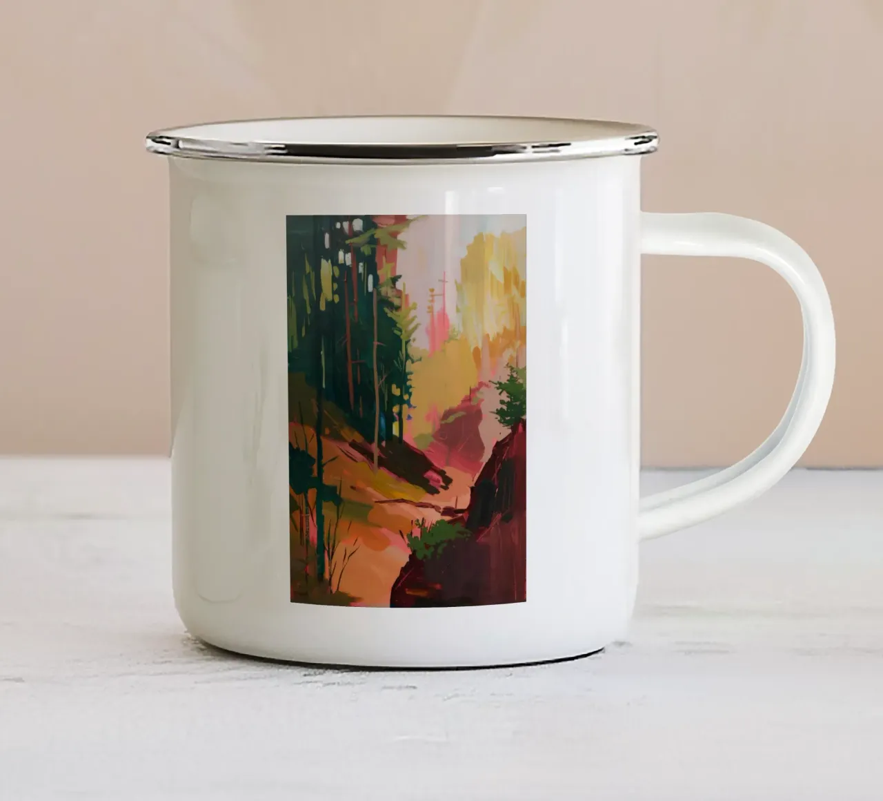 Bagliore della foresta tazza in smalto da DaarbyN