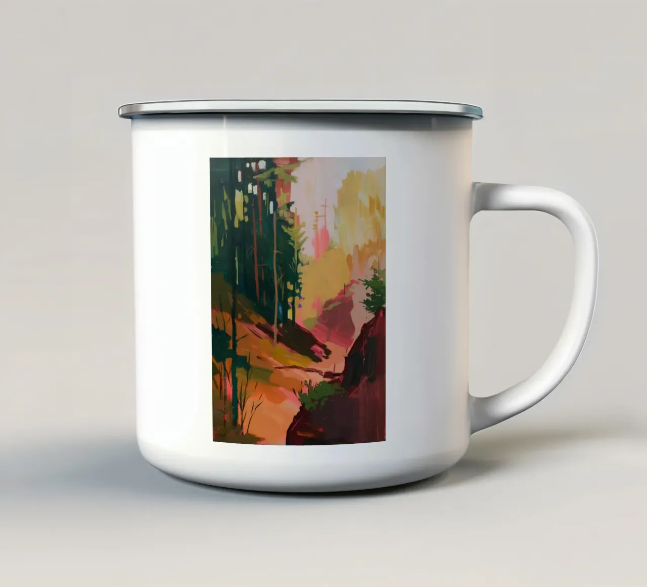 Bagliore della foresta tazza in smalto da DaarbyN