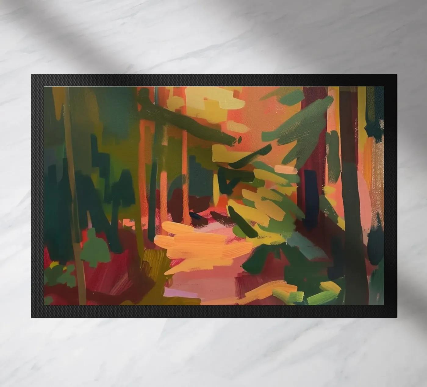 Sunlit Forest doormat by DaarbyN