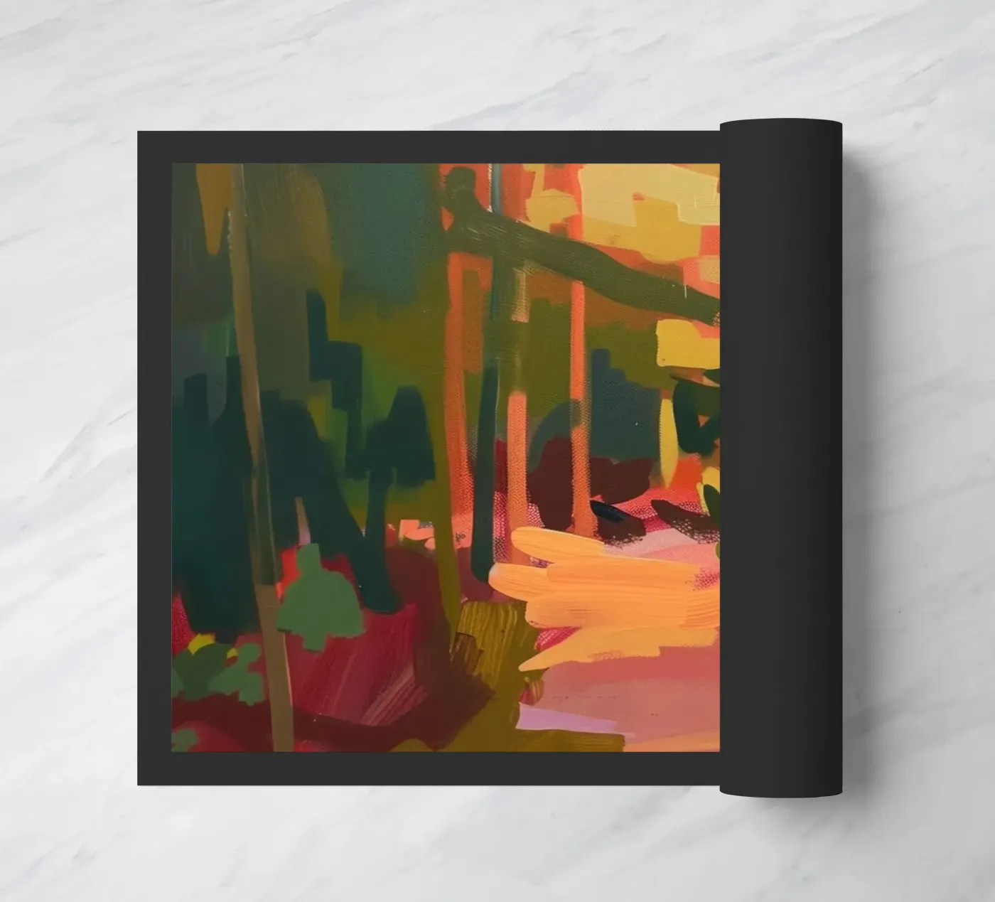 Sunlit Forest doormat by DaarbyN