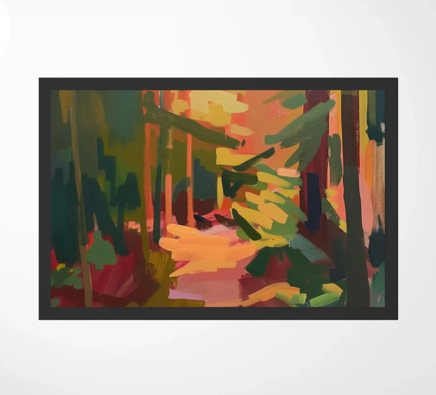 Sunlit Forest doormat by DaarbyN