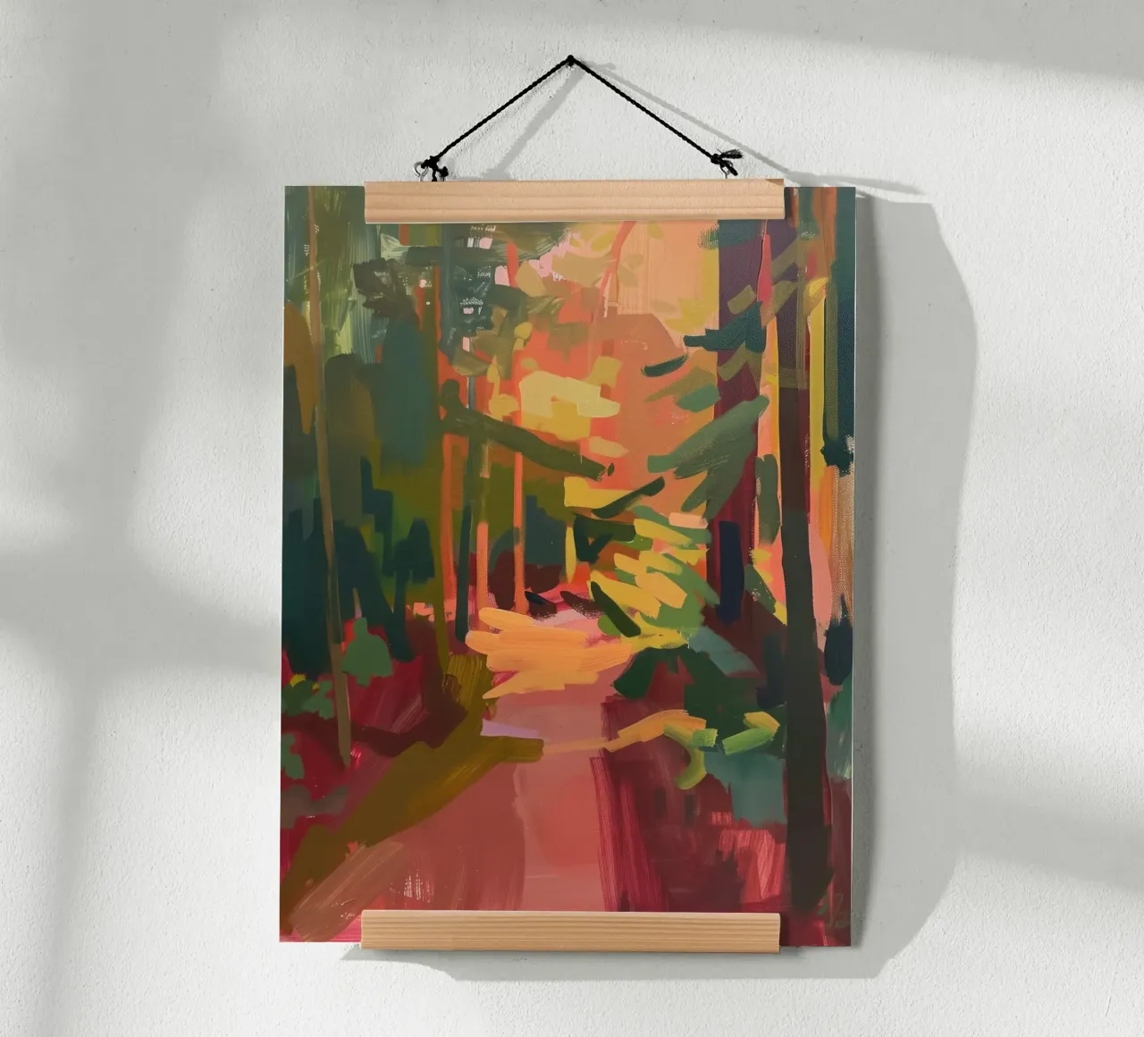 Foresta illuminata dal sole carta hahnemühle da DaarbyN